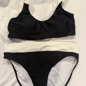 Summer salt Black and White Women's Swim Set